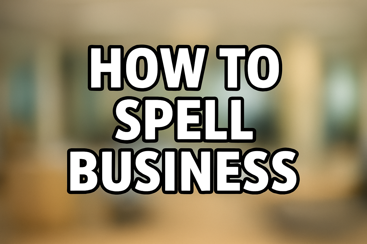 How to Spell Business