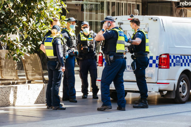 Professional event security team monitoring a large Melbourne event.