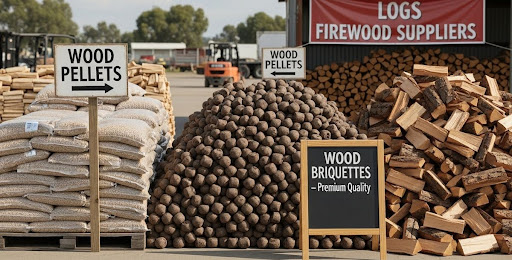 Wood Pellets, Wood Briquettes, and Logs Firewood Suppliers in my area of choice