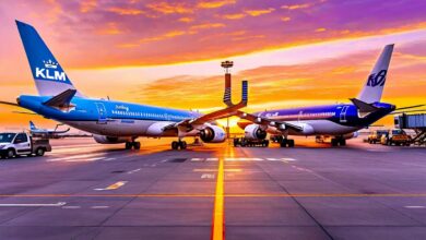 Person searching for cheap flights on laptop using flight comparison website with calendar view showing affordable travel dates