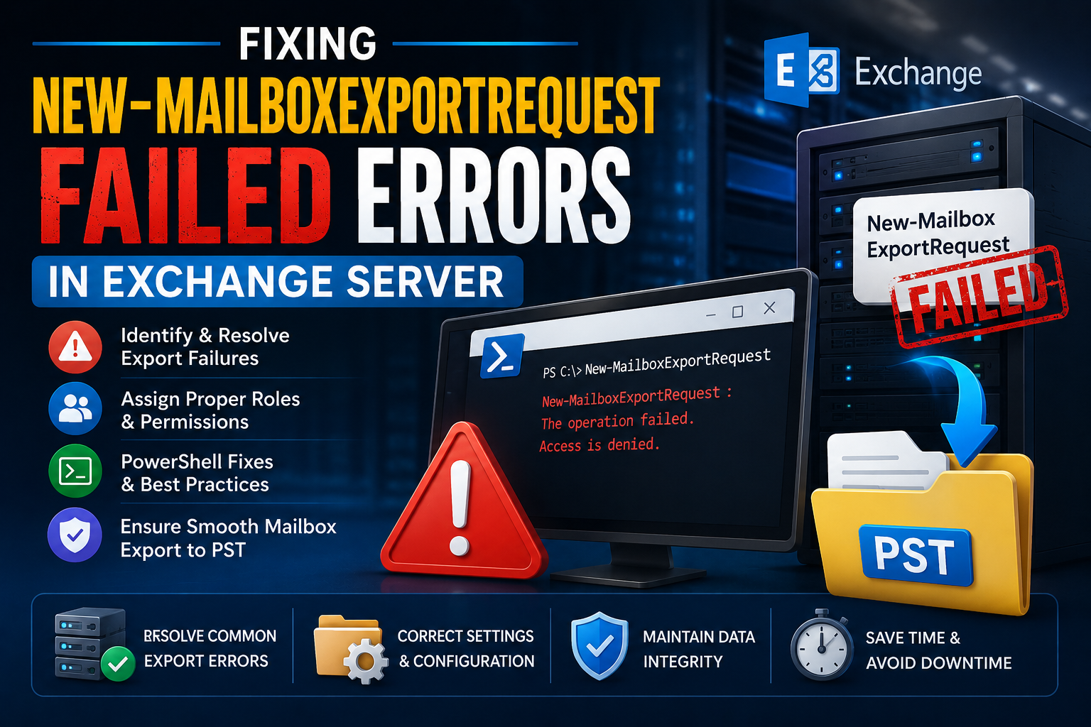  Fixing New- MailboxExportRequest Failed Errors in Exchange Server