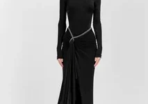 A Latex Maxi Dress
