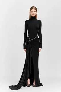 A Latex Maxi Dress