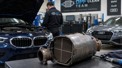 Professional BMW and Audi DPF cleaning services in the UK at DPF Clean Team automotive workshop